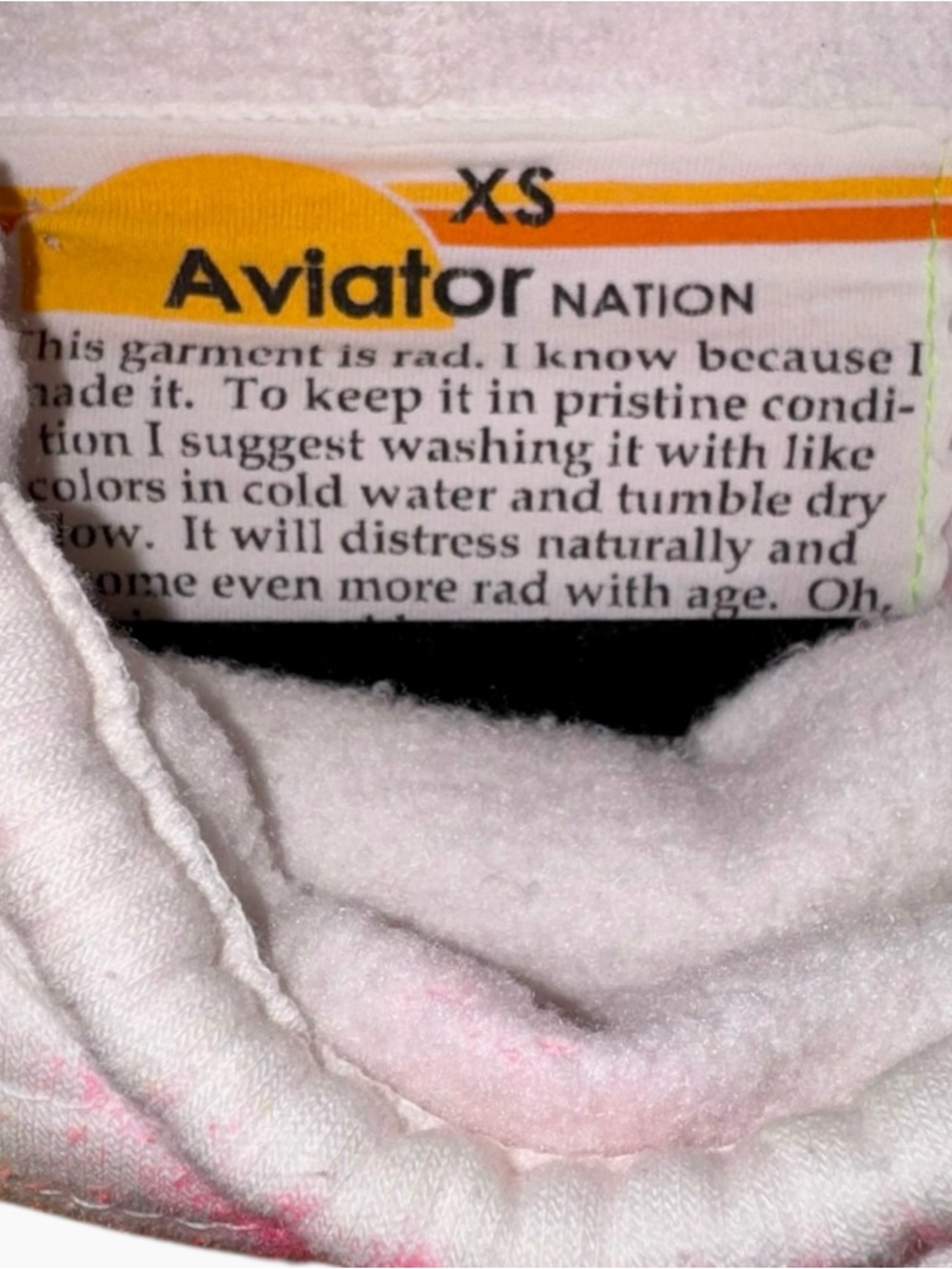 AVIATOR NATION Artist Collection Hand Painted Tie Dye Ninja Pullover Hoodie XS - Picture 4 of 7